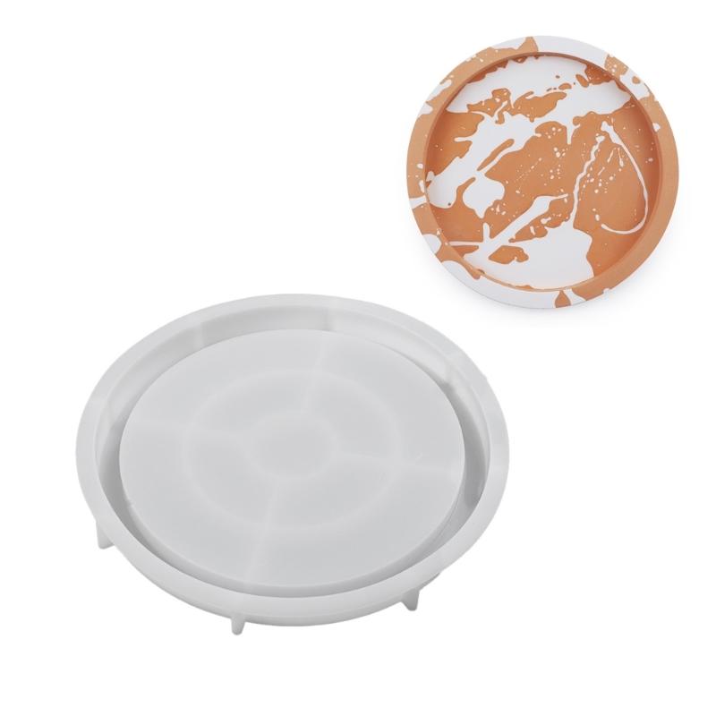 Büyük Tepsi Reçine Kalıpları Silikon Yuvarlak Tabak Kalıpları, Meyve Tepsisi için Tabak Reçine Epoksi Döküm Kalıpları, Ev Dekorasyonları Kalıpları