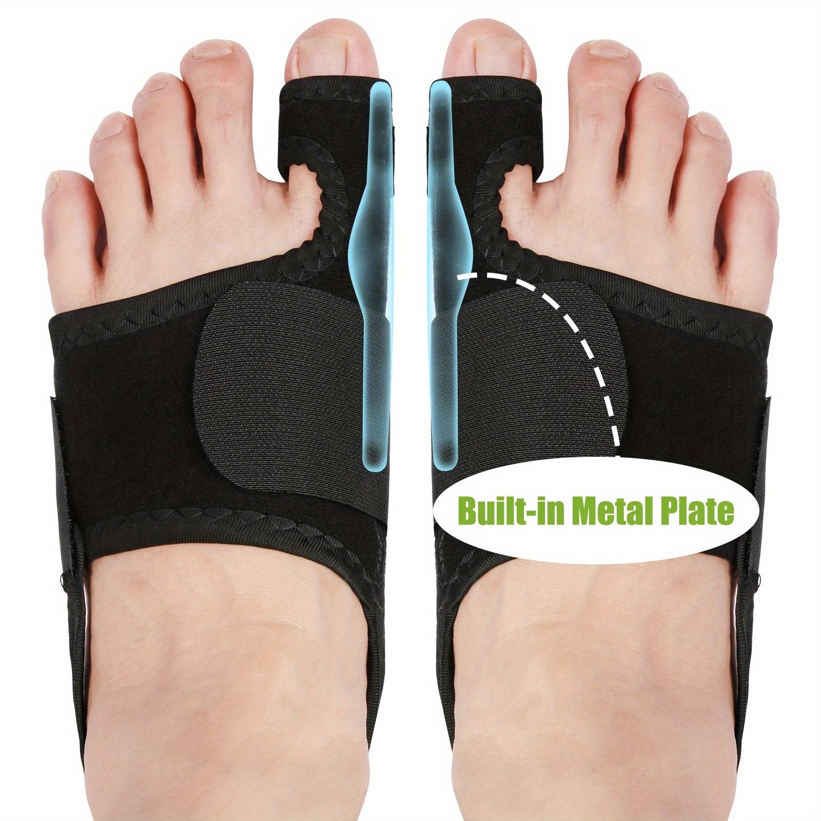 

1-Pack Toe Separators, Big Toe Straightener with Sponge Composite Fabric, Breathable Day & Night Foot Care Tool чёрный