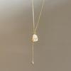 Gold Plated Irregular Round Pendant Necklaces for Women Luxury High-end Adjustable Necklace Fashion Charm Jewelry Daily Wear