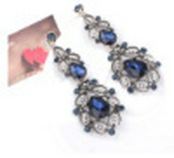 

Роскошные серьги-капли в корейском стиле с драгоценными камнями: Тенденции европейской и американской моды синий