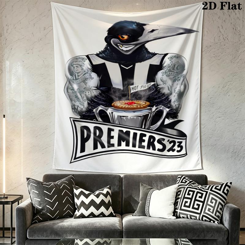 Collingwood Wall Tapestry Aesthetic Wall Hanging Printed Fabric Blanket Decorative Tapestries for Bedroom Living Room Home Decor