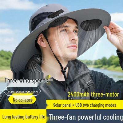 Chapéu Ventilador Solar de Resfriamento para Exterior