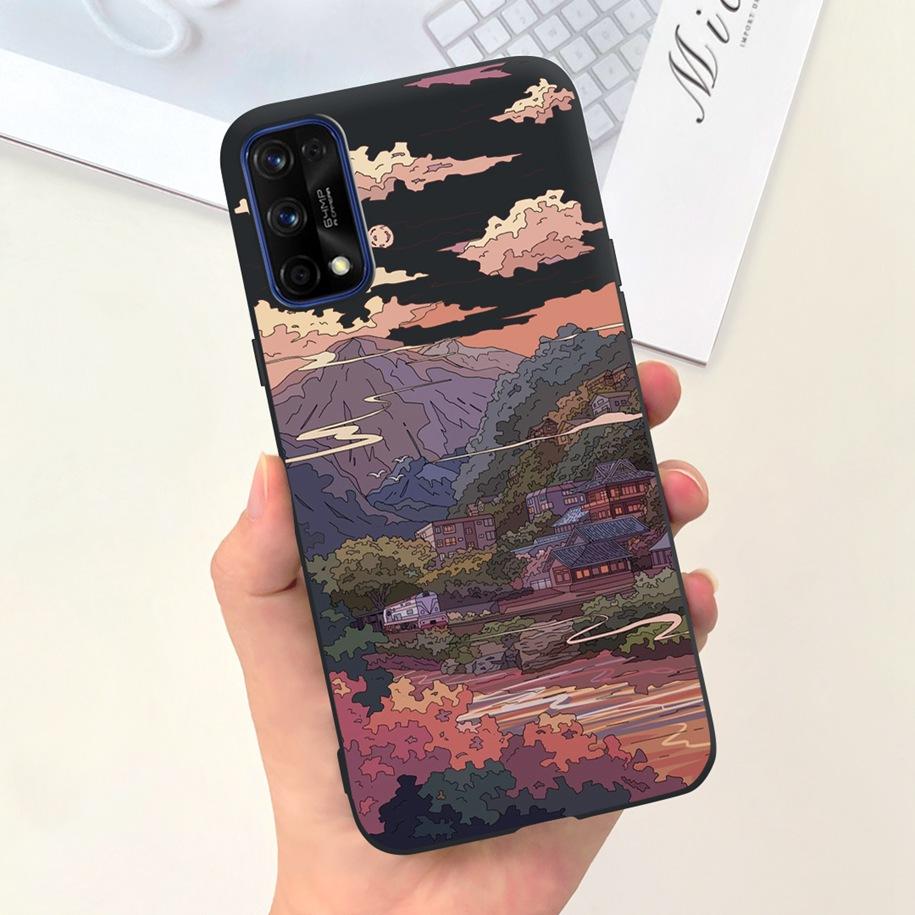 For Realme 7 5G Case RMX2111 Cover New Fashion Flower Girls Painted Funda Soft TPU Cases For Realme 7 Pro Realme7 RMX2155 Bumper