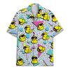 Retro 80s Pop Art Hawaiian Shirt 2026x Neon Cassette Skateboard Headphone Shirt, Vintage 90s Party Button-Up Summer Unisex Shirt