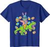 Cat Easter Bunny Riding Dino Egg Hunt Dinosaur Boys Young Kids T-Shirt Men Clothing Vintage T Shirt Four Seasons Tees