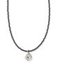 Polalita Mini Black Heart Charm Necklace (Plt-Nl-050_Bk)