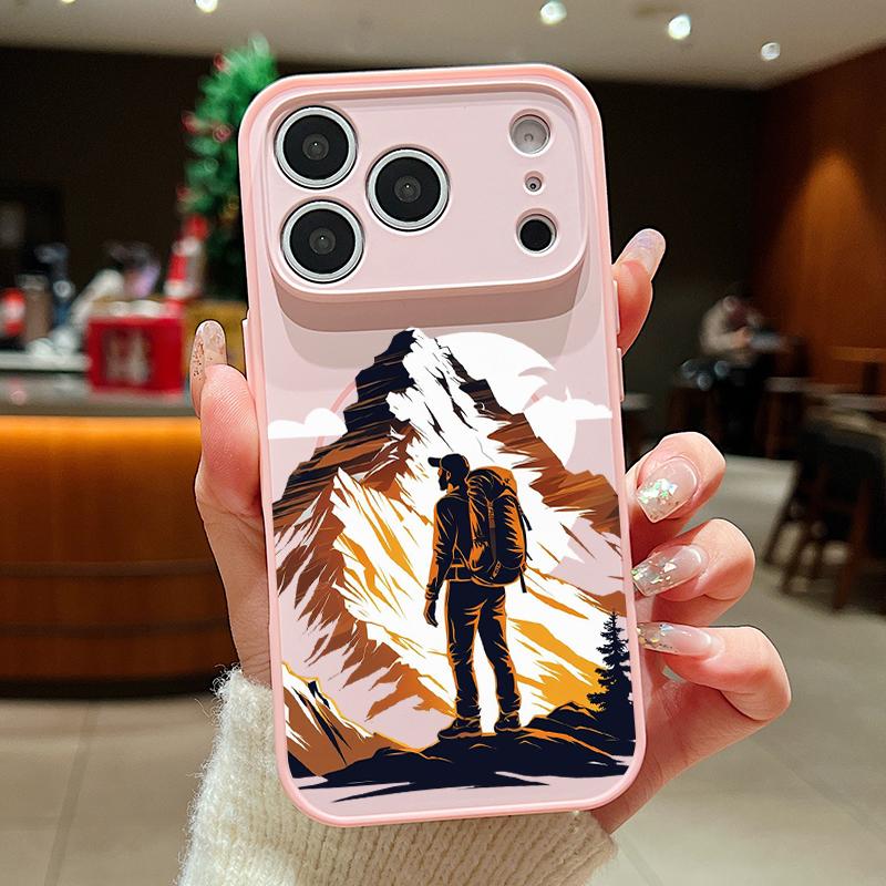 Mountain Landscape Case For iPhone 17 18 Pro Max For iPhone 16 15 14 13 Pro Max Magnetic For Magsafe Skin Feel Hybrid Phone Cover
