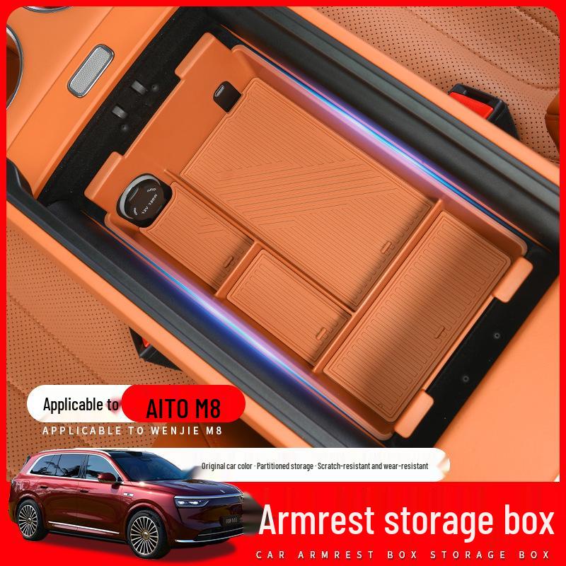 Upper Silicone Pad for Center Console: Ideal for item storage, armrest decor, and organizing miscellaneous items.