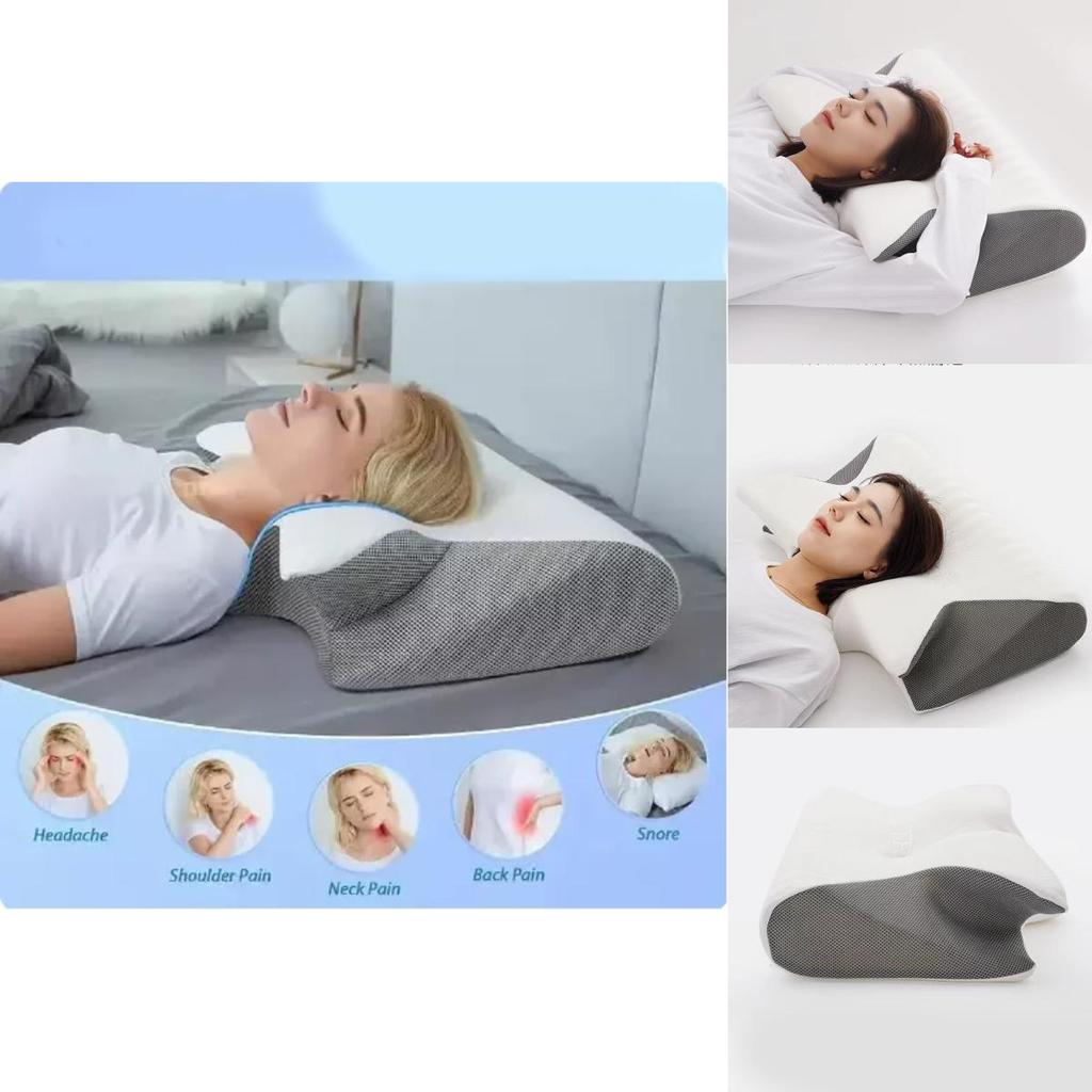 Comfortable Memory Foam Neck Pillow For Home Sleep With Supportive Design And Ergonomic Shape