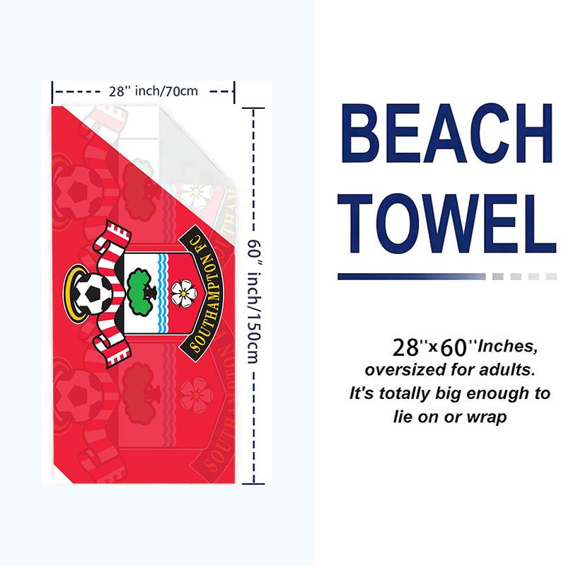 Southampton Fc Print Beach Towel, Large Soft Quick Dry Towel for Beach Camping Swimming