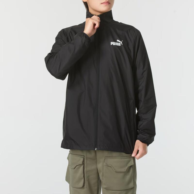 Puma Solid Color Casual Breathable Zip Jacket Men Jackets Black 687105-01
