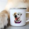 Original Mugs Coffee Cups to Sublimate Cute Dog Printed Enamel Coffee Tea Mugs Office Home Party Beer Drink Cola Cups Travel Cup