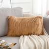 45/50cm Cushion Cover Modern Simple Soft Fluffy Pure White Plush Pillow Home Cushion Artificial Imitation Wool Pillow Cover