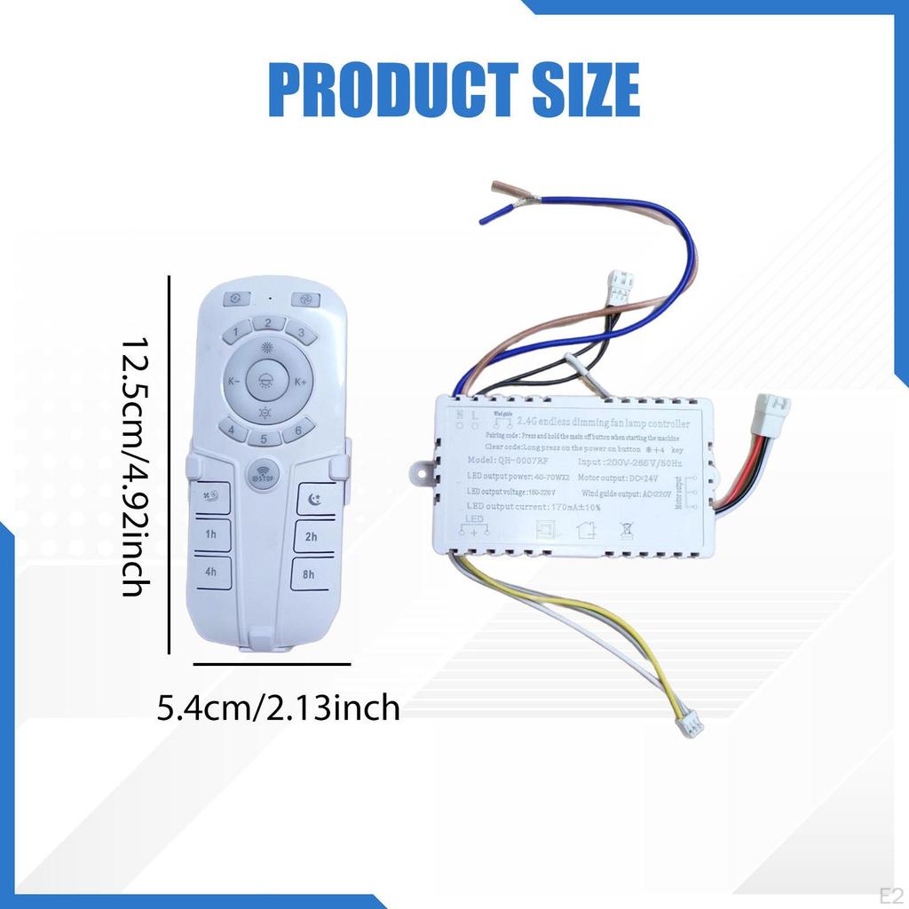 Fan Remote Adjustable Brightness Timing with Speeds High Performance Reliable Replacement