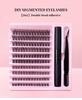 DIY Segmentiertes Set aus falschen Wimpern: 10 Reihen gemischter Einzelcluster