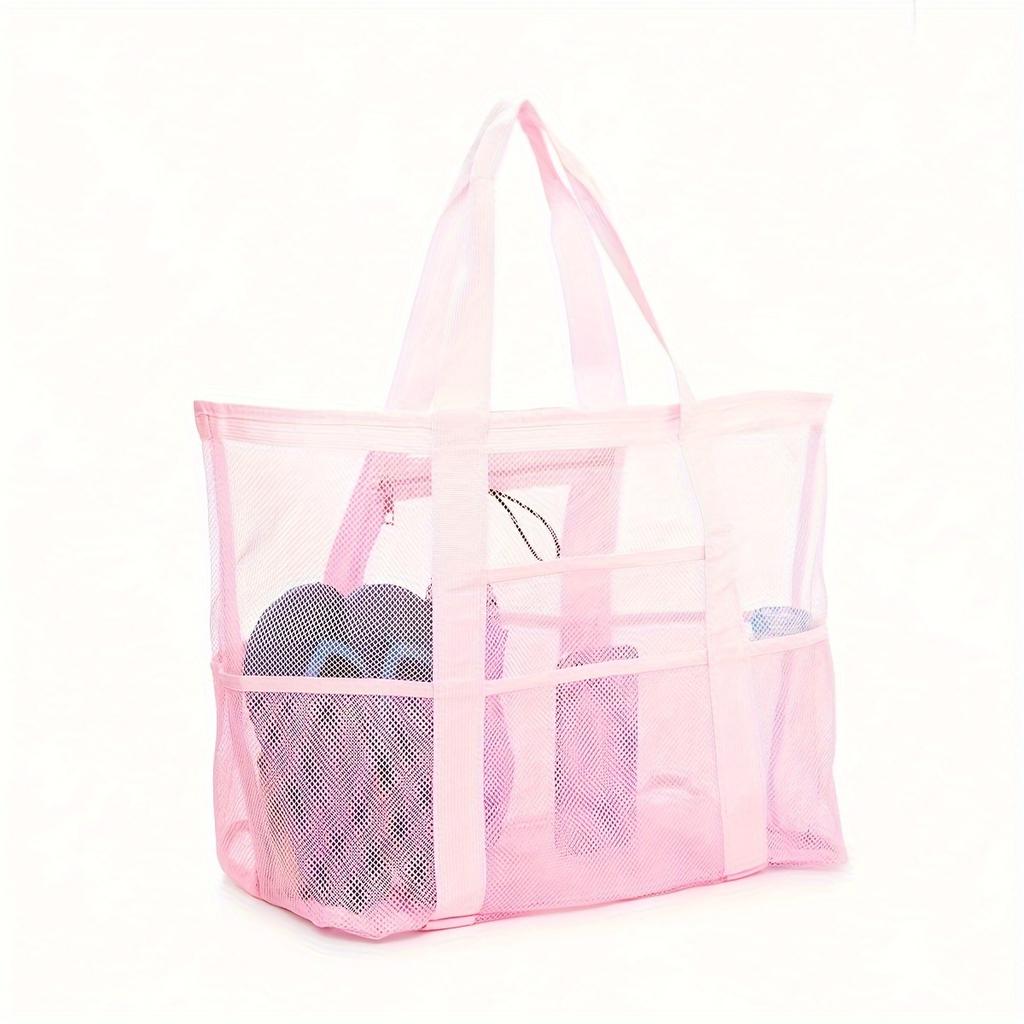 Mesh beach bag extra large capacity beach toy storage perfect for the beach and sea