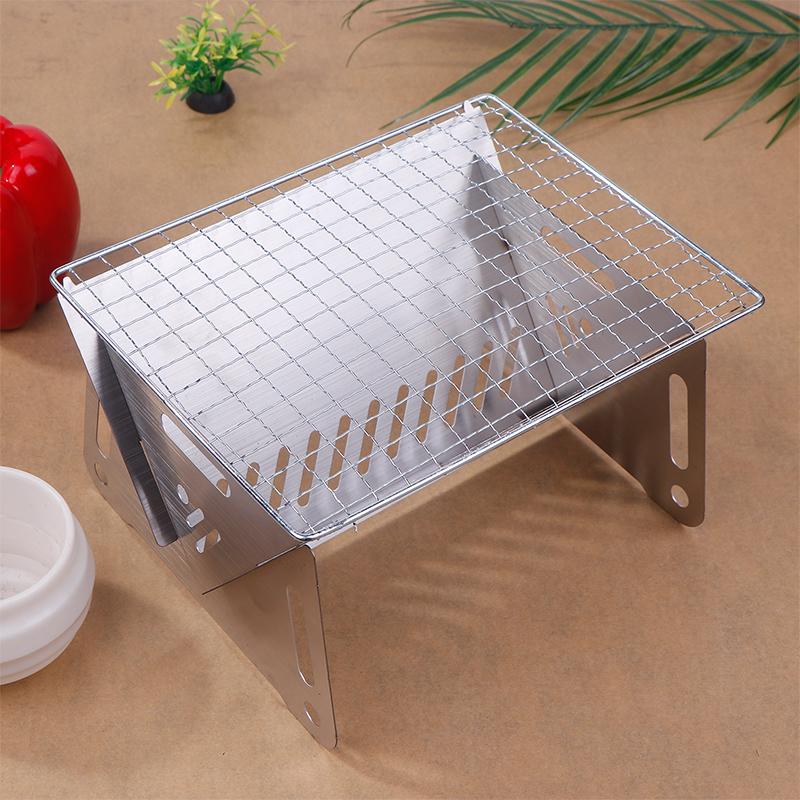 Churrasqueira dobrável multifuncional portátil, grelha para churrasco, aquecimento, fogões, camping, forno, aço inoxidável, fogão a lenha