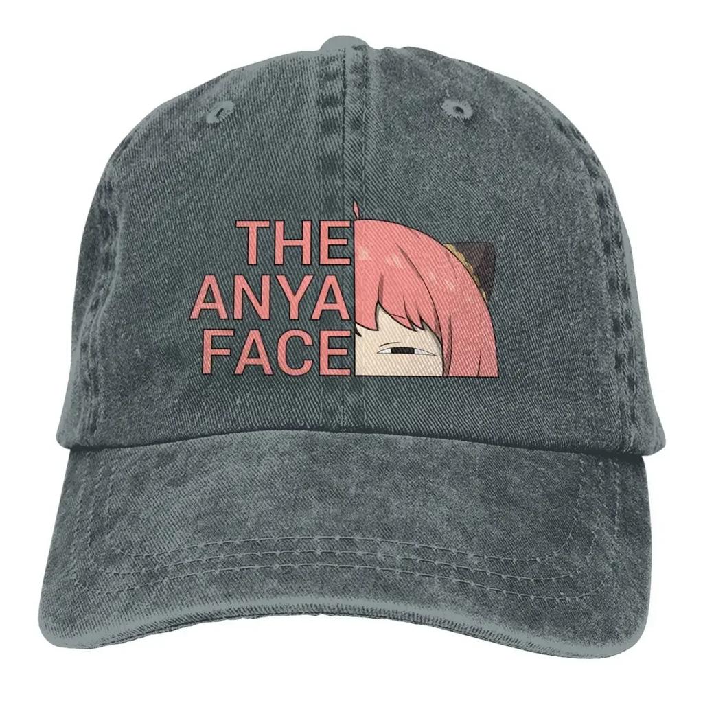 Anime Multicolor Hat Peaked Men Women's Cowboy Cap Anya Forger Face Baseball Caps Personalized Visor Protect Hats