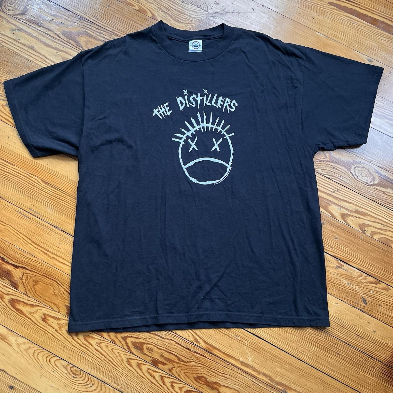 Vintage 2002 The Distillers Punk Band Tee XL Rare Black OG Unisex T-Shirt XXL