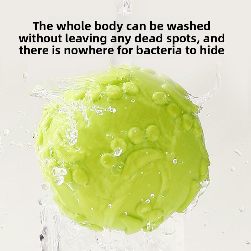 Pet Toy Footprint Ball 6cm, Dog's Durable Teething Sound Footprint Ball Toy