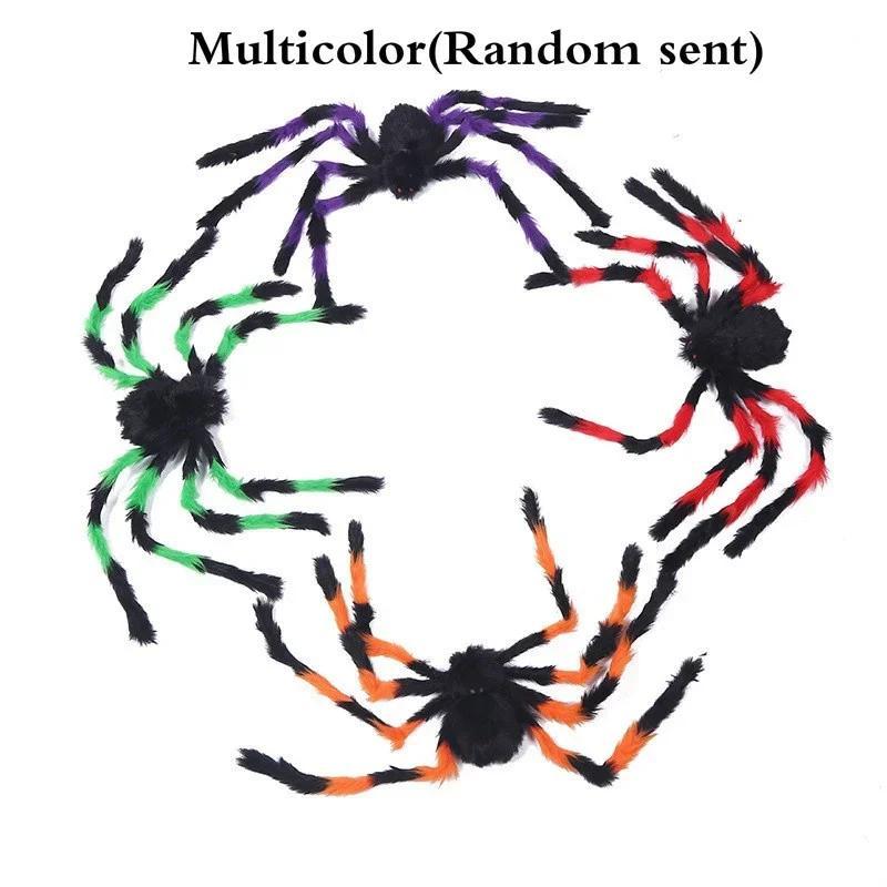 Horror Giantly Black Plush Spider Halloween Party Decoration Props Kids Children Toys Haunted House Decor Gift