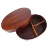 Forma Ovale Scatola Bento in Legno Superficie Liscia Contenitore per Pranzo Scatola Bento Stile Giapponese Ordinamento del Cibo