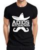 Adios Bitchachos Sombrero Schnurrbart Lustig Spruch Fiesta Mexiko Herren T-Shirt
