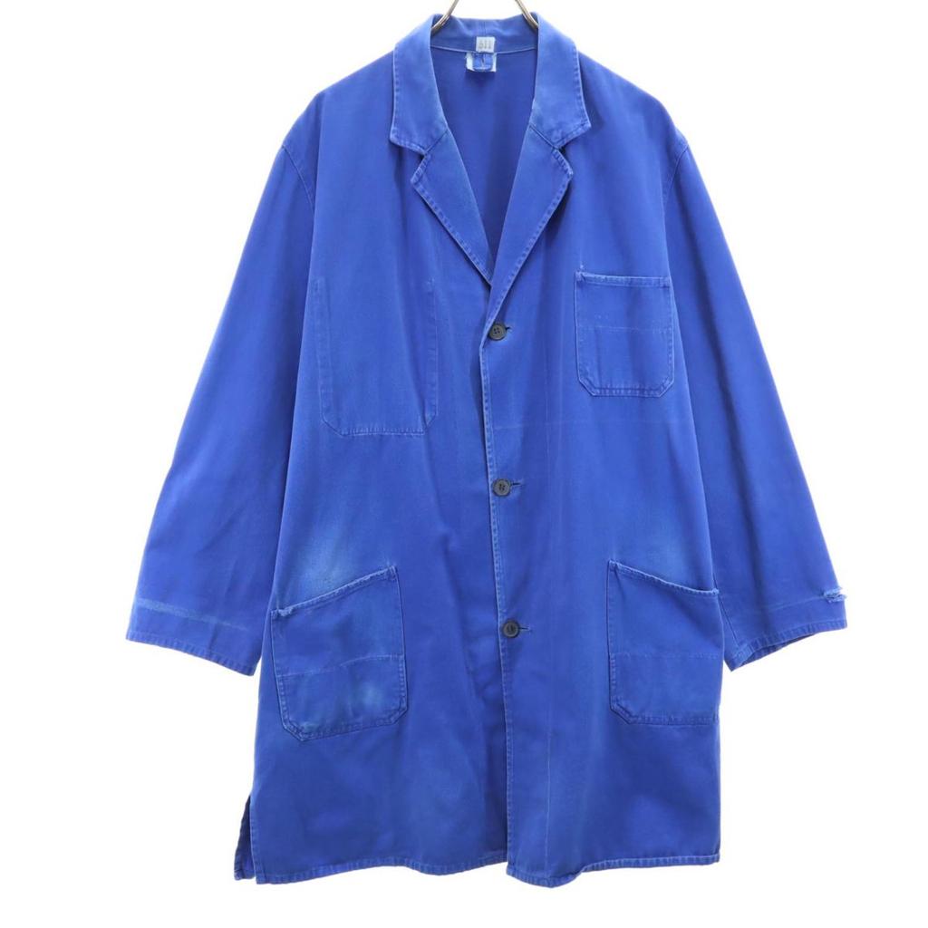 EURO WORK 70s vintage cotton coat blue Men's Used