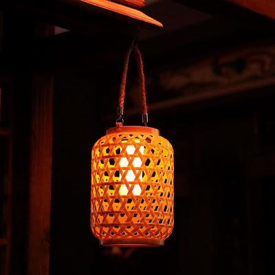 Solar Chinese Lantern Outdoor Hanging Lantern For Balcony Garden Courtyard Decoration Faux Rattan Design Perfect For Spring Festival Festival Lights