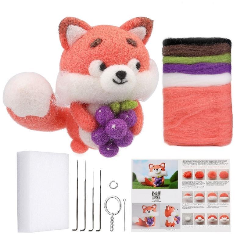 Needle Felting Starter Kits Animal Wool Felting Craft Making Supplies Needle Felting Kits for Beginner DIY Craft