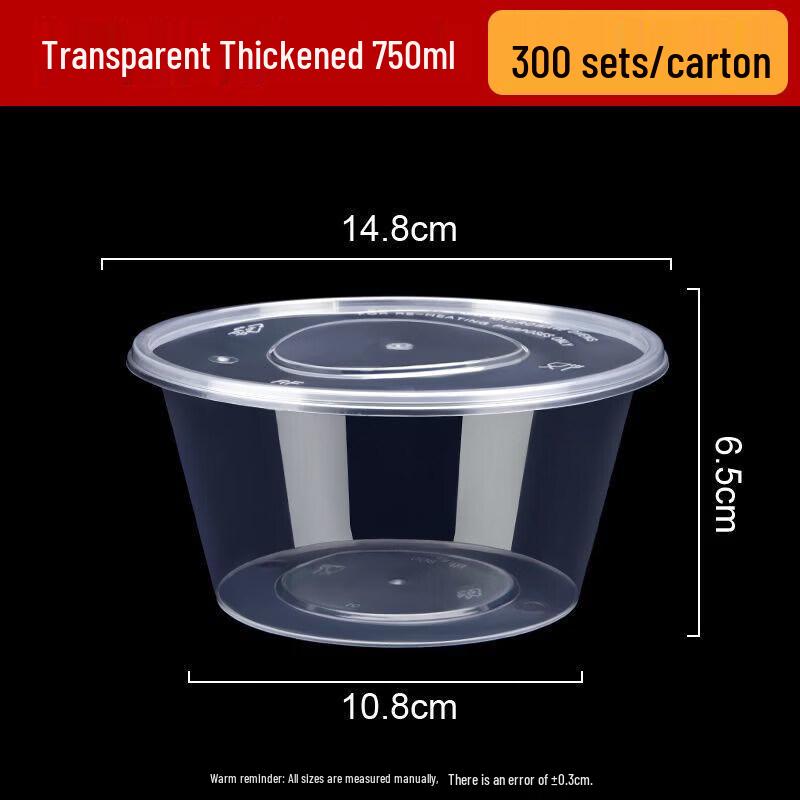 Disposable Transparent Round Plastic Takeout Bowl