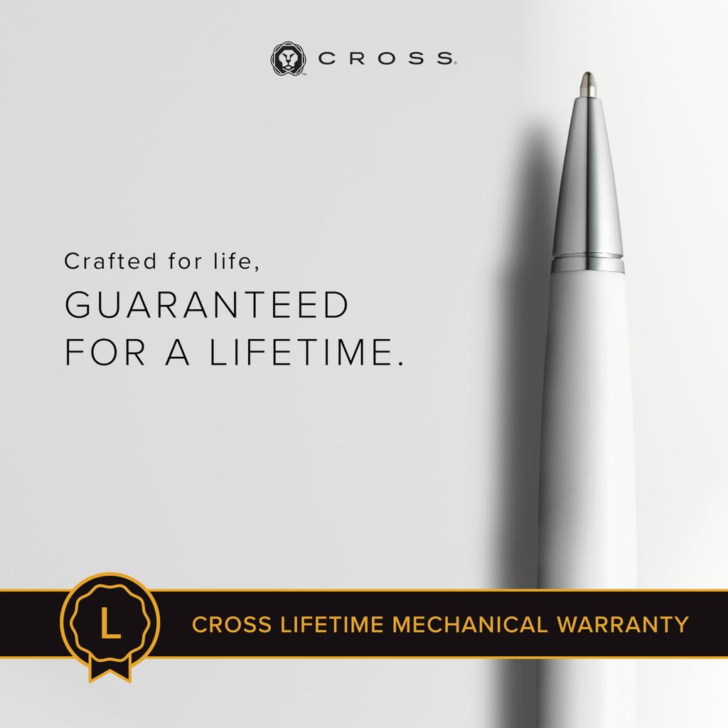 Cross Bailey Light Ballpoint Officially Imported Pen, Oil-Based, NAT0742-2, White,