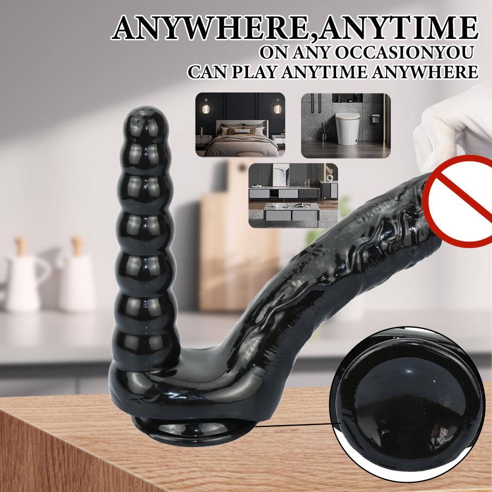 Female Double-Headed Phallus & Anal Plug, Large Vulva Perineum Stimulator for Lesbian Use