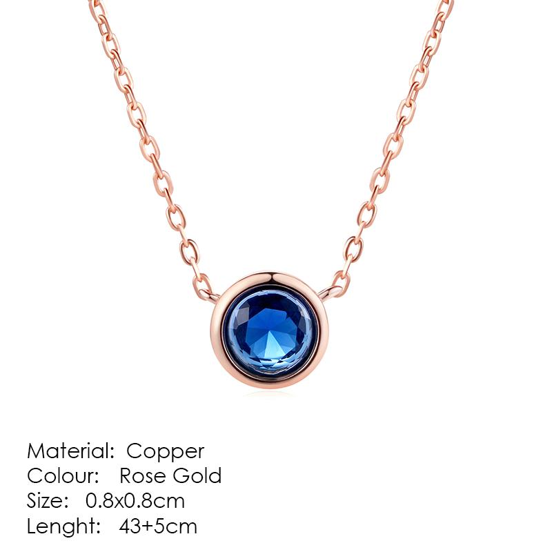 Fashion Crown Pendant Necklace for Women Retro Vintage Classic Rose Gold Cubic Zirconia Chain On Neck Trendy Jewelry N390