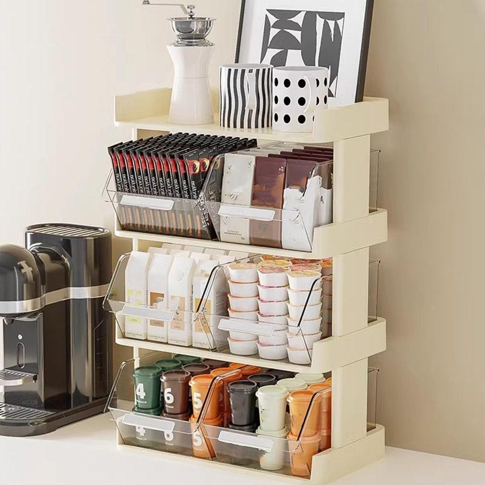 Space Saving Storage Drawer Rack Multi-layers Kitchen Organization Plate  Cosmetics