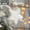 1 Pcs Ornaments White Foam Stars Pentagram Icicle Gift Box Pendant Tree Hanging Decorations Shiny New Year Festival Decors