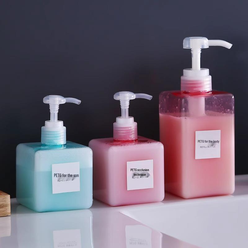 Large Capacity Press-Style Travel Dispenser for Shampoo, Lotion, and Body Wash