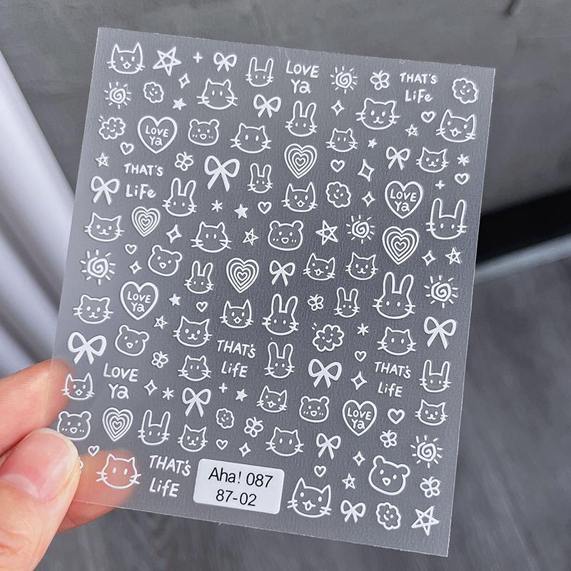 

3D Мультяшный Рельеф Граффити Наклейка для Ногтей Маленький Узор Декоративная Наклейка Наклейки для Нейл-арта Инструмент для Маникюра Шармы для Маникюра Декаль as the picture