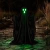 Lawn Ghost Decorations Halloween Light Up Decoration, Lighted Spooky with String Light, Standing Black for Outdoor Garden Yard Porch Decor
