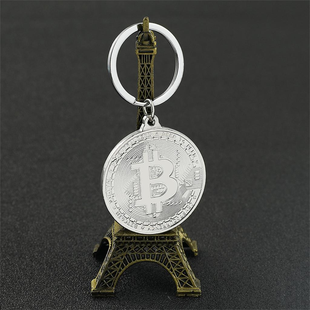 Bitcoins Keyring Stylish Metal Key Chain Decorative Collectors Item Ideal Gift For Cryptocurrency Supporters