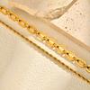 Chunky Chain Rope Link Stackable Necklace for Women, Stainless Steel Minimalist Jewelry, Gold Plated Oval Collar Chain Jewelry