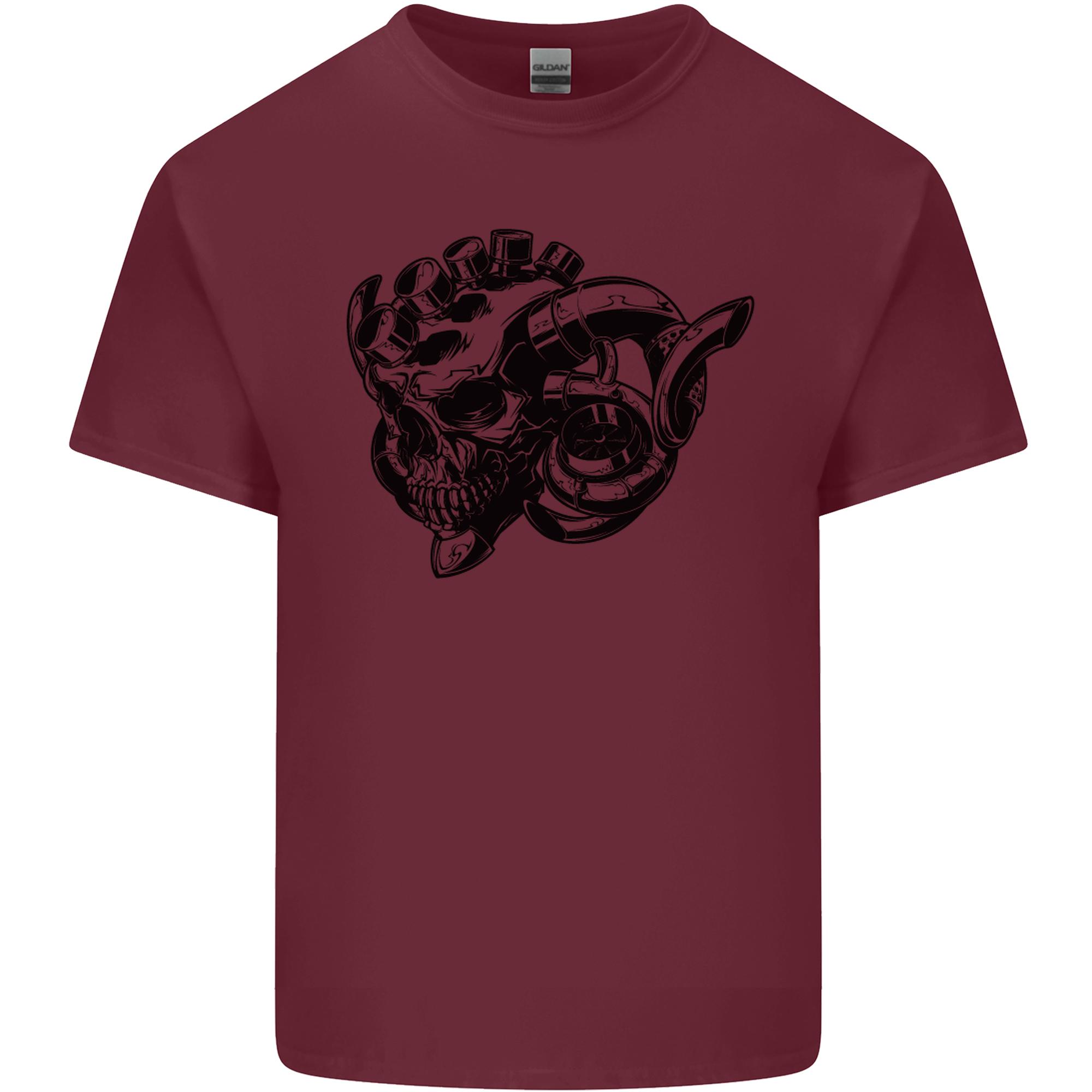 Turbo Skull Car Enthusiast Engine Drifting Unisexs Light Cotton TShirt S
