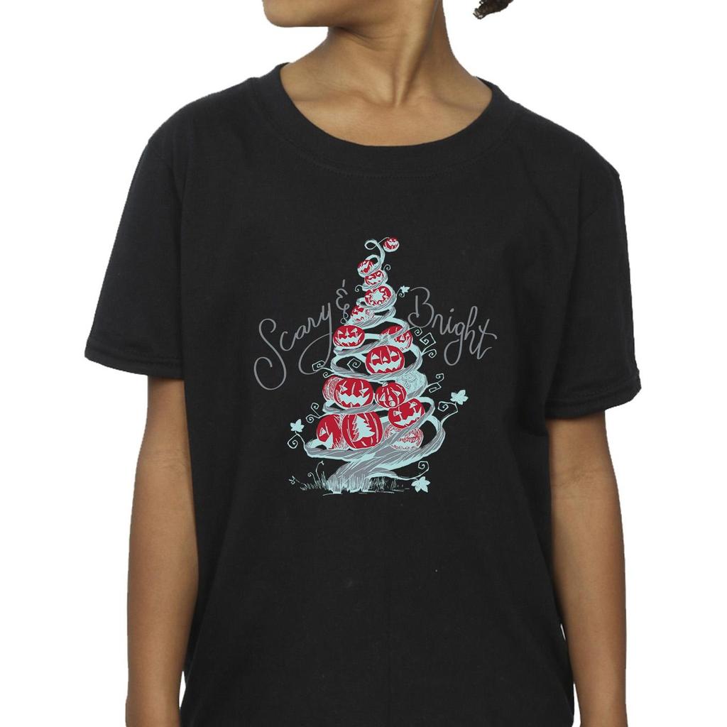 Disney Girls The Nightmare Before Christmas Scary & Bright Cotton T-Shirt