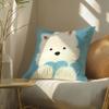 Cute Oil Painting Dog Cushion Cover Soft Short Plush Pillow Cover Smooth Cozy Texture Aesthetic Cushion Case Home Decor