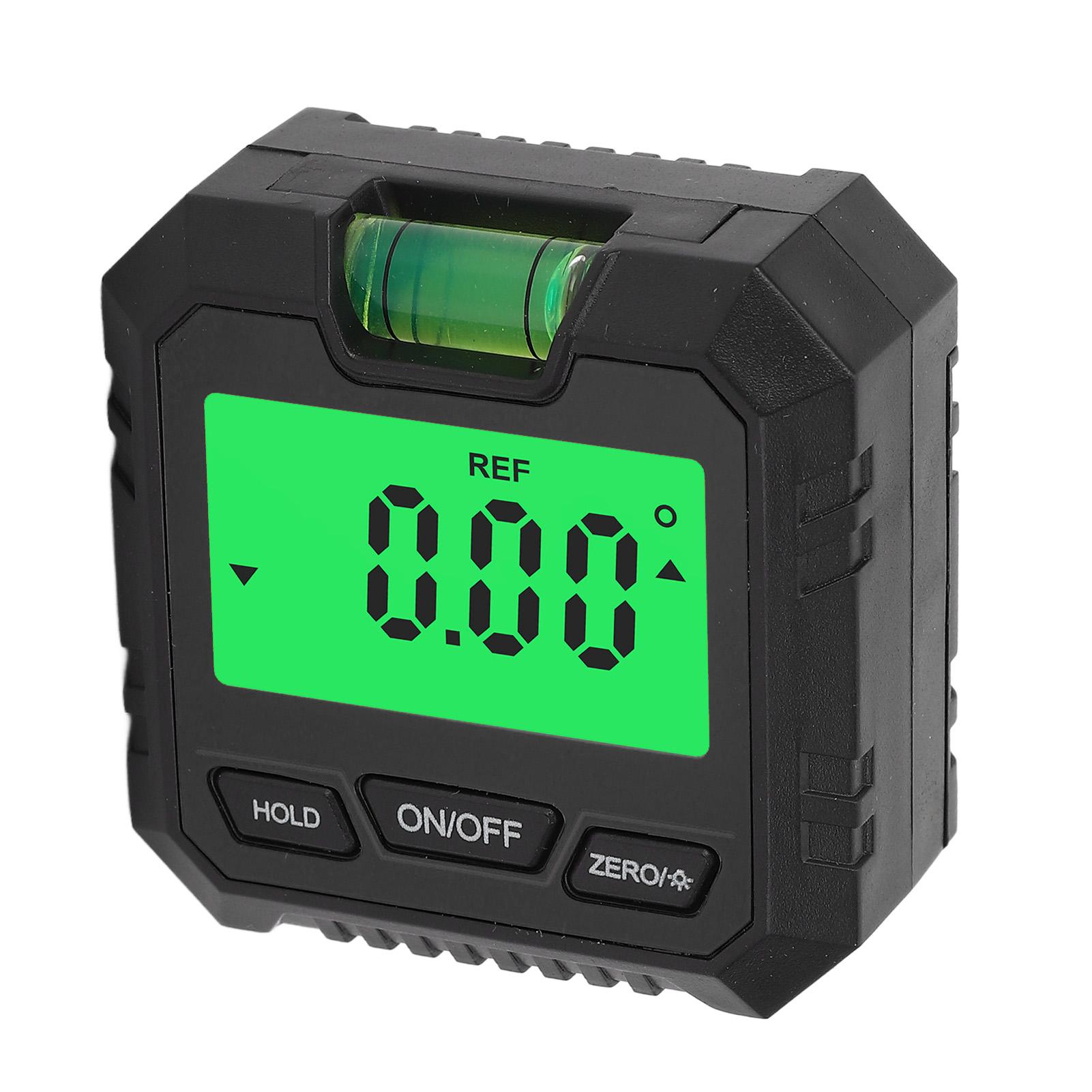 

Цифровой уровень с ЖК-дисплеем с подсветкой, магнитное основание, 4 x 90 градусов, мини-угол, измерительный прибор