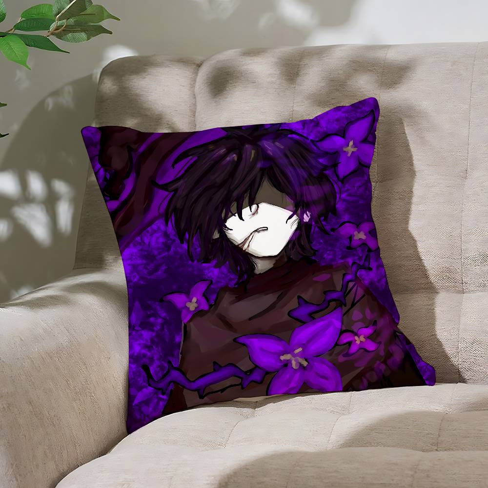 A-AzureS Anime Pillow Case Cushion Cover Soft Cute Throw Pillow Case For Car Sofa Pillowcase Polyester With Zipper