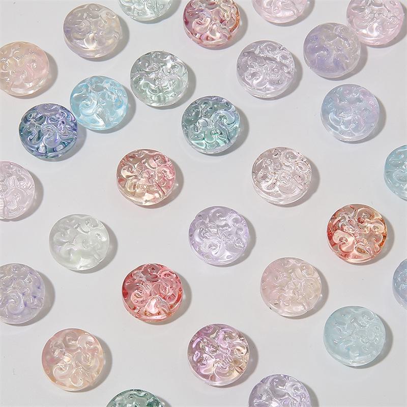Transparent Two-Color Meander Glass Beads for DIY Bracelet Making
