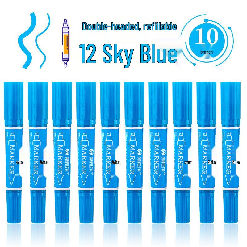 Snell 40-Color Double-Ended Oil-Based Marker Set for Children's Art and Professional Painting