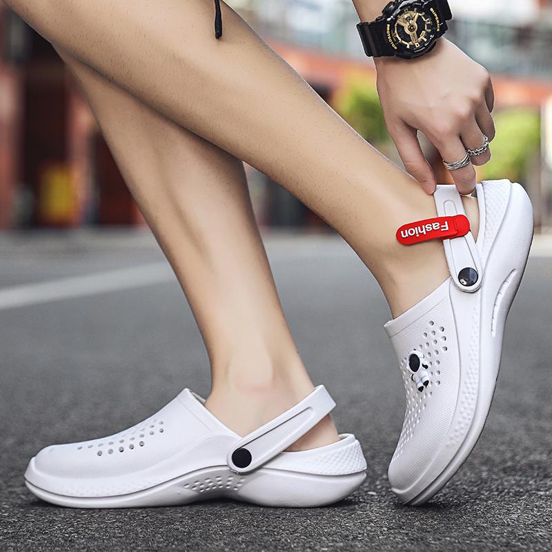 Letní párové sandály velké černé bílé pánské sandály