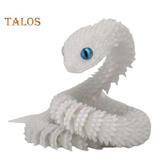 3D-Schlangenornament, Tiermodell, realistisch aussehender Leuchteffekt, kreatives, lustiges 3D-gedrucktes Schlangenspielzeug mit flexiblen Gelenken